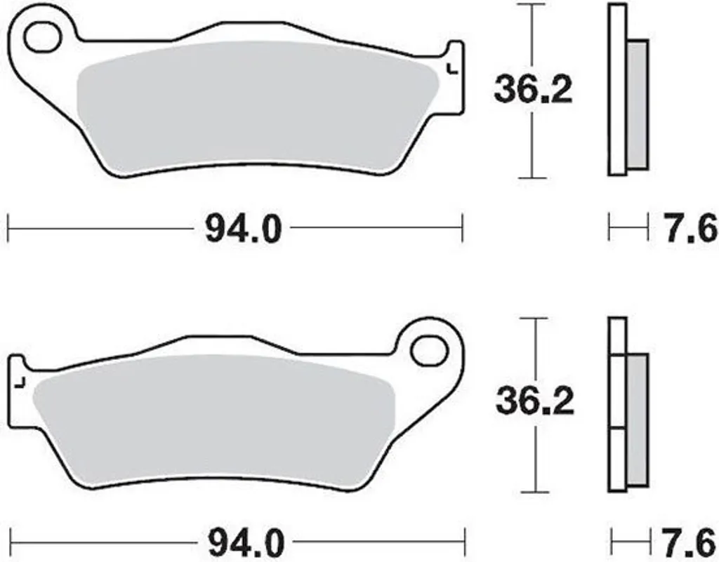 Plaquettes Frittées 093012 Moto-Master Noir pour un Freinage Puissant