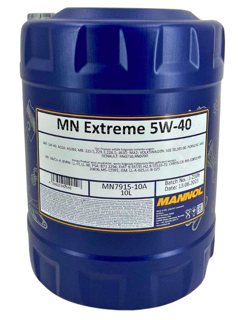 Mannol Extreme 5W-40 10 L Kanister Reifen