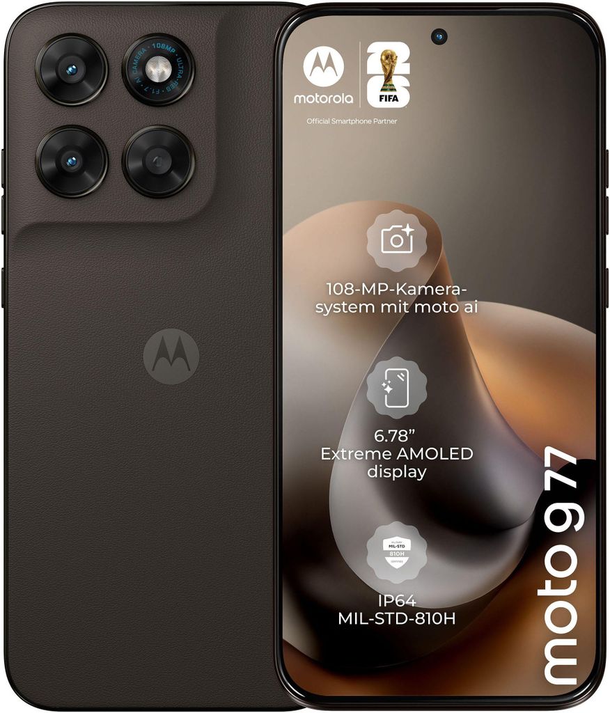 Motorola Moto G77 5G 256GB Black Olive Produktbild 
