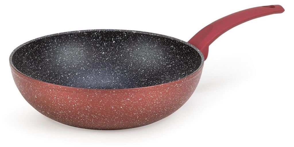 Wok 28 cm piedra lava revestimiento antiadherente mineral Imagen del producto 
