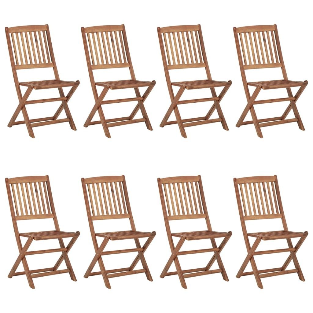 "WINTER SALE"Klappbare Gartenstühle - Gartenmöbel - Balkonstuhl 8er-set - multifunktional& Moderne - mit Kissen Massivholz Akazie - Stühle für ...
