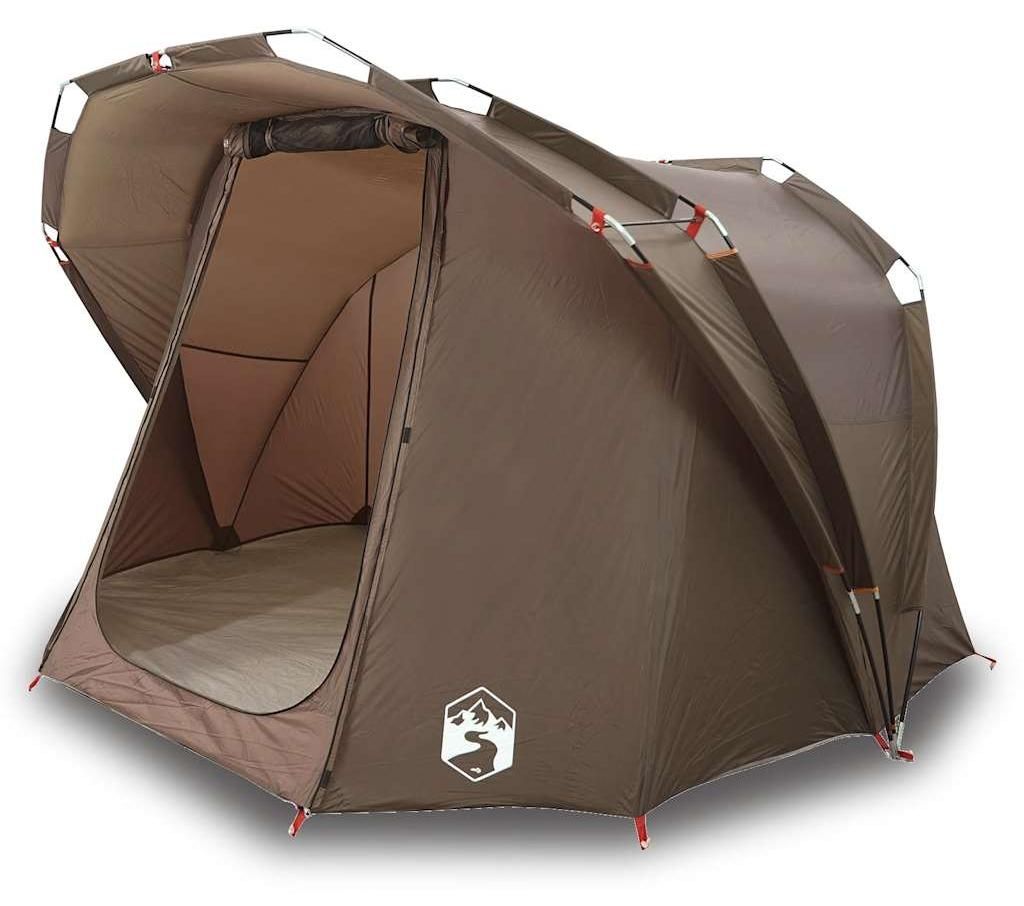 vidaXL Tenda da pesca 4 persone marrone impermeabile Immagine del prodotto 