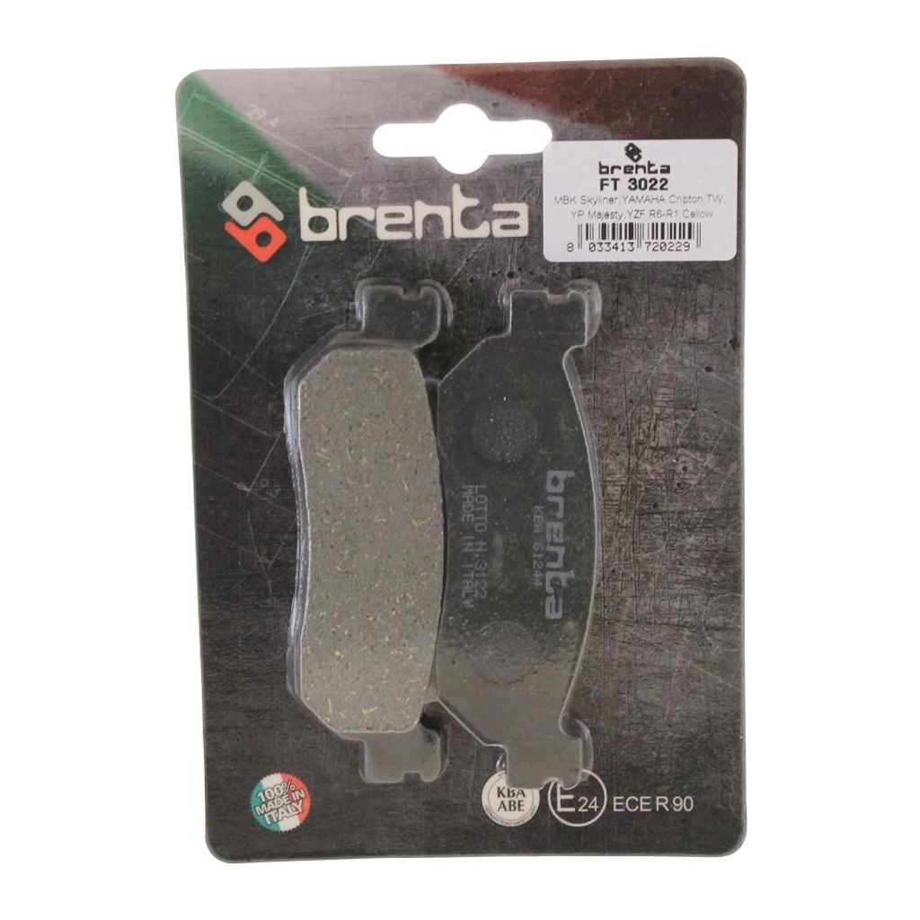Bremsbeläge Brenta 3022 organisch hinten für Yamaha YP 125 250 / YZF 600 1000