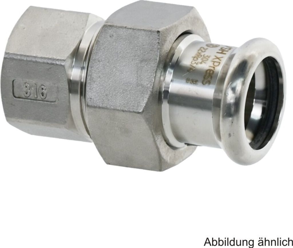 VSH XPress Edelstahl 304, R2438 Durchgangsverschraubung mit IG, 42 mm x 1 1/2"
