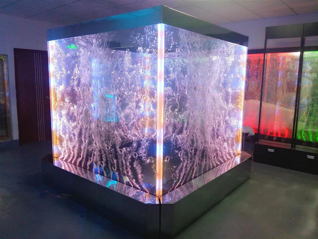 Wandpaneel LED Wasserwand Wasser Wände Wasser Blasen Wand Waterwall 200x200cm