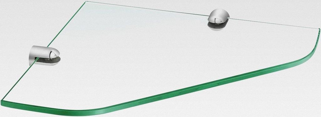 Glasregal Duschablage Glas Eckregal 6mm Hartglas Glasablage Dusche Glas Ablage für Badezimmer Dusche Ablage 23cm x 23cm (1 Stück)