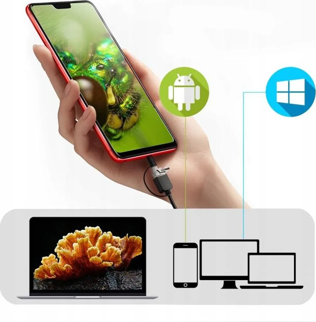 Microscope numérique USB 1600x avec 8 LED réglables pour PC et Android - 11