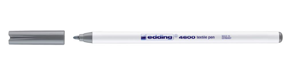 Edding 4600-012 Textilmarker Rundspitze 1 mm grau Productafbeelding 
