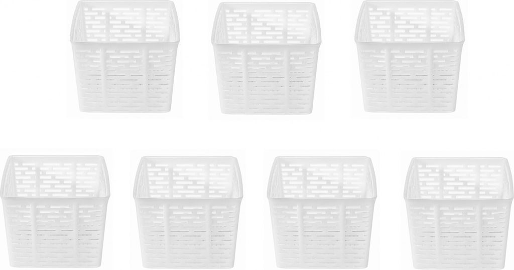 7 x Käseform 10.5x10.5x8.5cm - 0.5kg Ricotta, Käse Form, Kaseform, Kase Form, Käse Formen, Käseformen