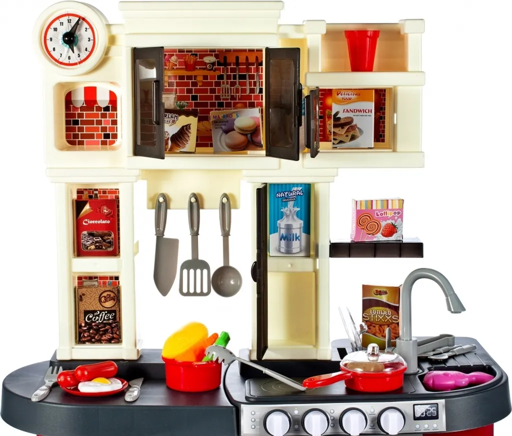 Cuisine enfant XXL interactive avec plaques de cuisson et évier intégré - 7