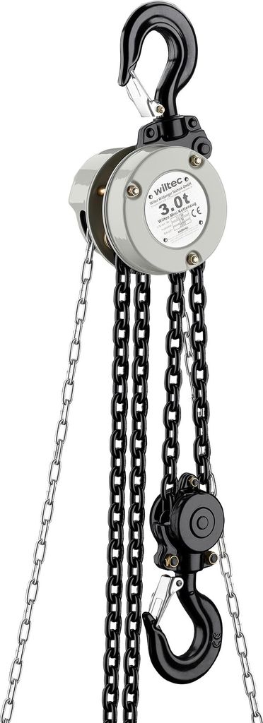 Wiltec Mini Kettenzug bis 3 t, robuster Handkettenzug 3 m Produktbild 