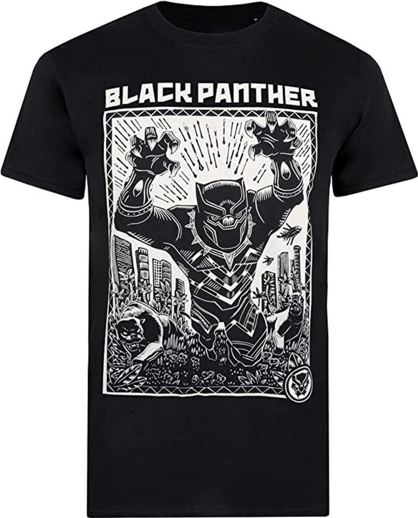 Black Panther - T-Shirt für Herren TV530 (S) (Schwarz)