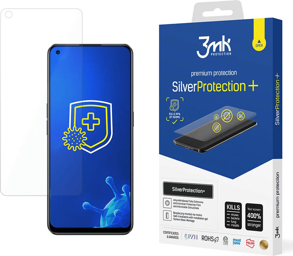 Pellicola 3mk SilverProtection+ per Realme 9 4G | Protezione Antimicrobica