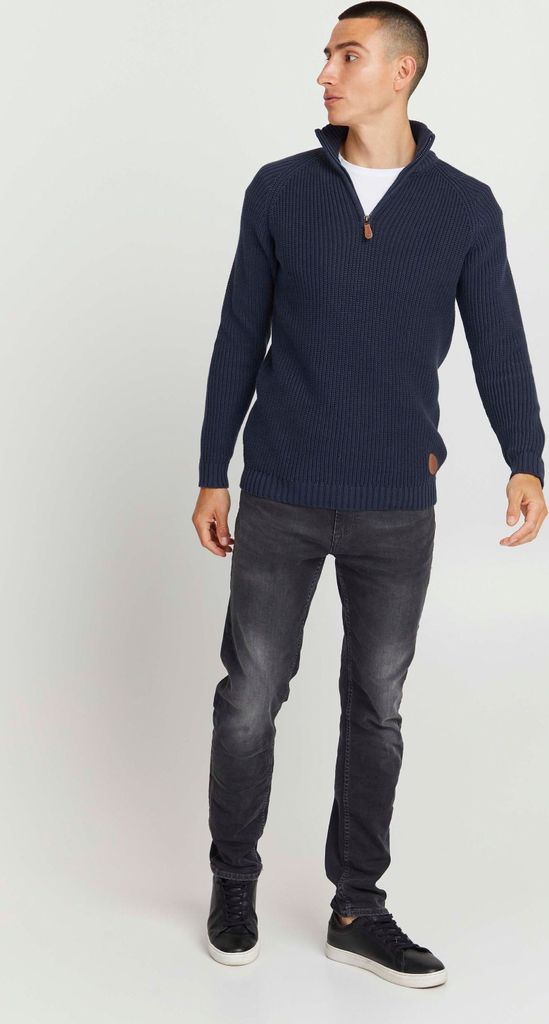 SOLID SDXenox Herren Strickpullover Troyer Grobstrick Produktbild 2