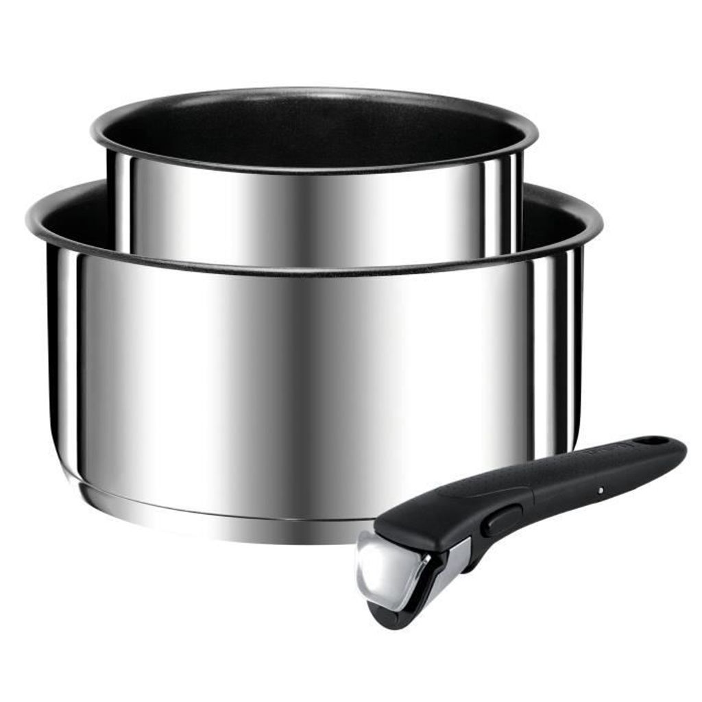 TEFAL 2er-Set Ingenio Preference-Töpfe + abnehmbare Griffe - Inox-Induktion
