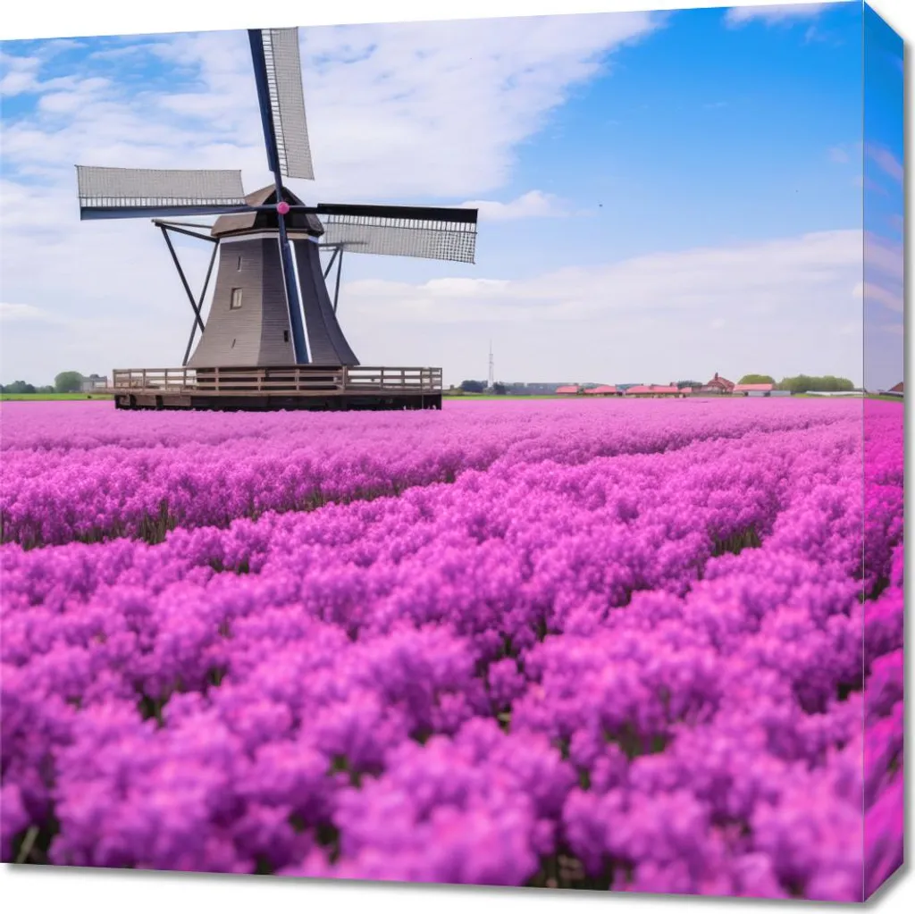 Quadro Moderno 60x60 Mulino Olandese - Decorazione Parete Design