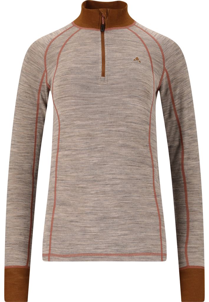 WHISTLER Funktions-Langarmshirt Candee mit praktischem Reißverschluss 1005 Light Grey Melange 40