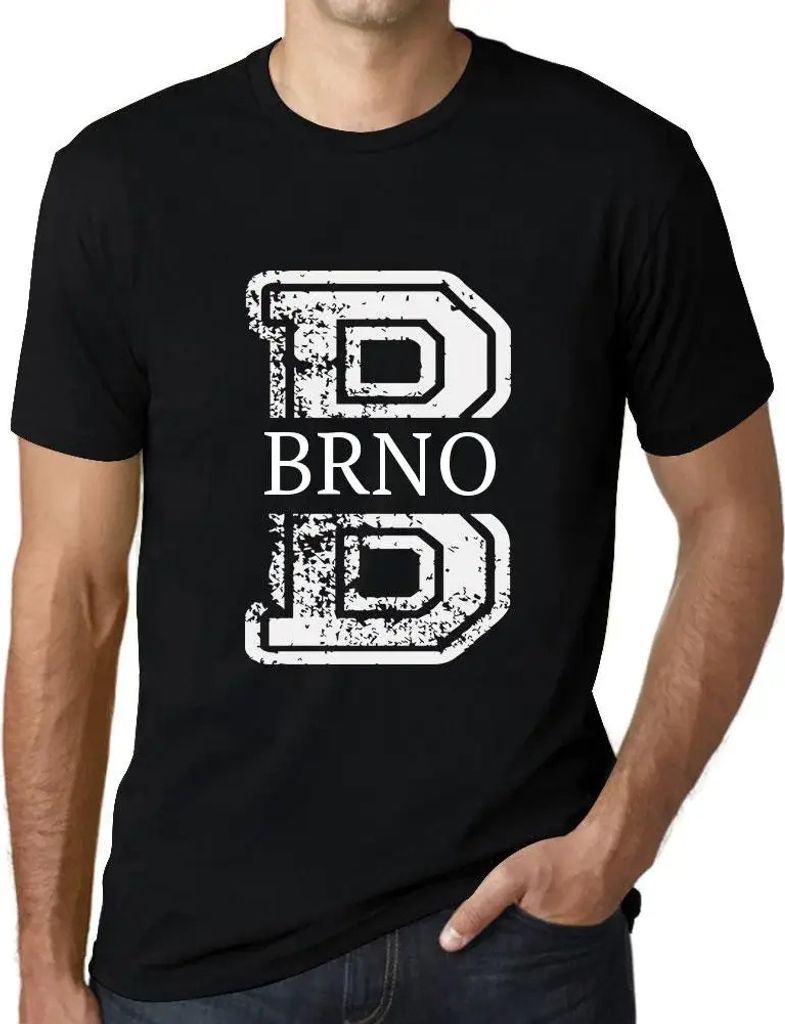 Herren Grafik T-Shirt Brno Öko-Verantwortlich Vintage Jahrgang Kurzarm Lustige Druck Geburtstag Geschenk Mann