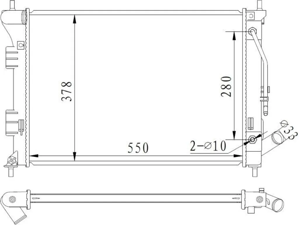 Radiateur moteur i30 GD anti-surchauffe - NRF 59292 OE 25310A5100