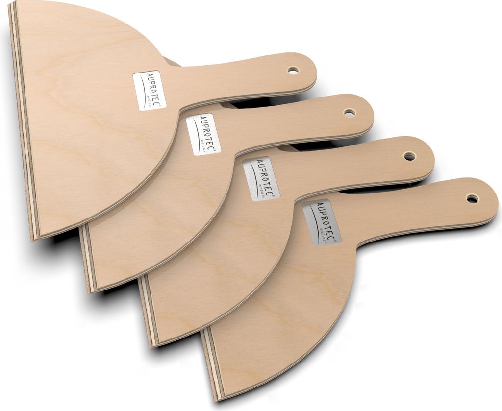 4er Set AUPROTEC Pizzaschaufel Modell Heiko: Größe L Ø 36 cm Holz Pizzaschieber Pizzabrett