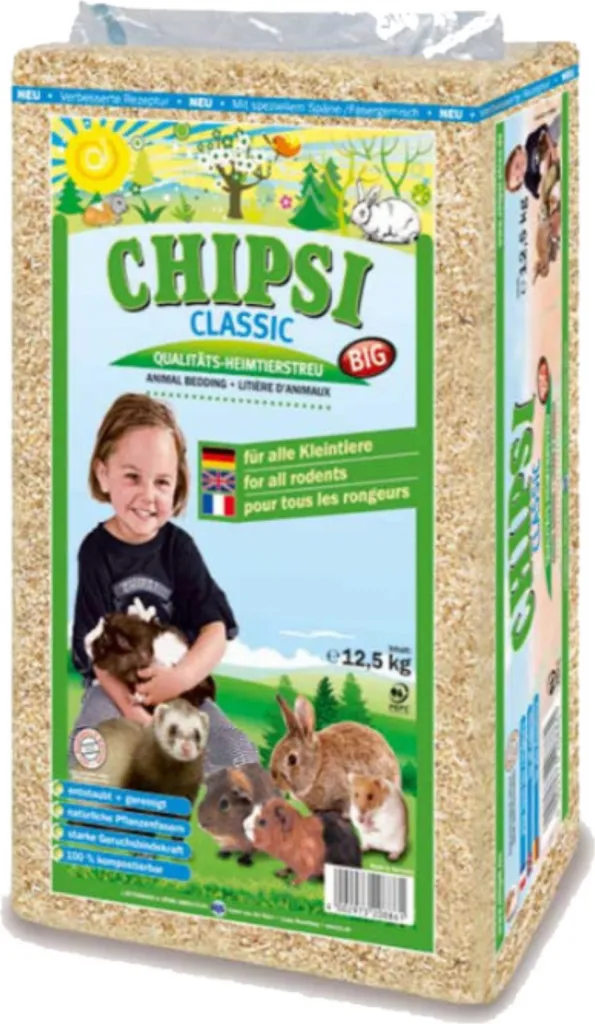 Chipsi Classic 350L litière ultra absorbante et dépoussiérée bois 12,5kg