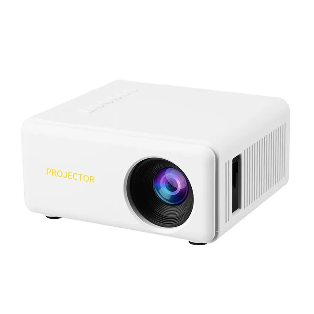 ZELURXX Mini vidéoprojecteur portable blanc compatible Full HD 1080P