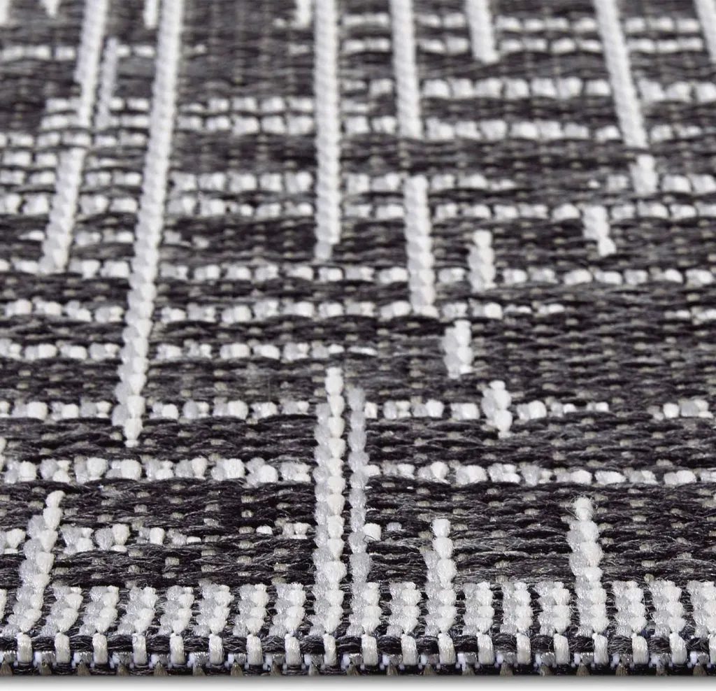 Tapis pour terrasse et balcon TELU style Kilim géométrique lavable - 6