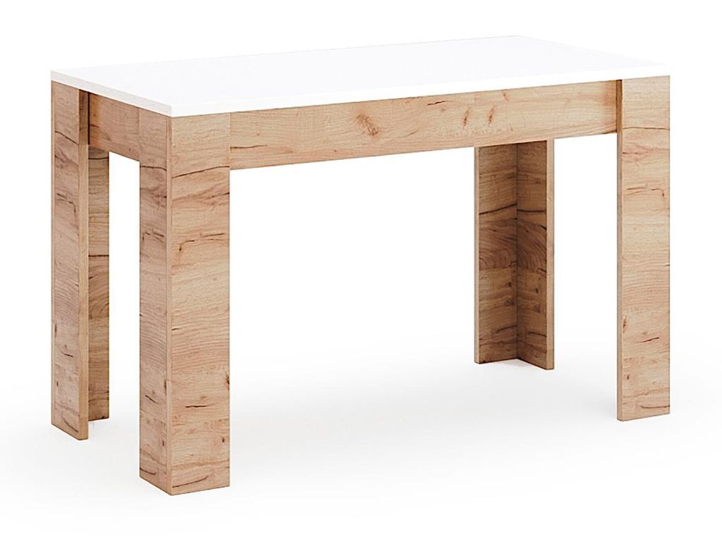 Couchtisch Asti – Eiche Craft Hochglanz – 120×65×76 cm – Moderner Wohnzimmertisch