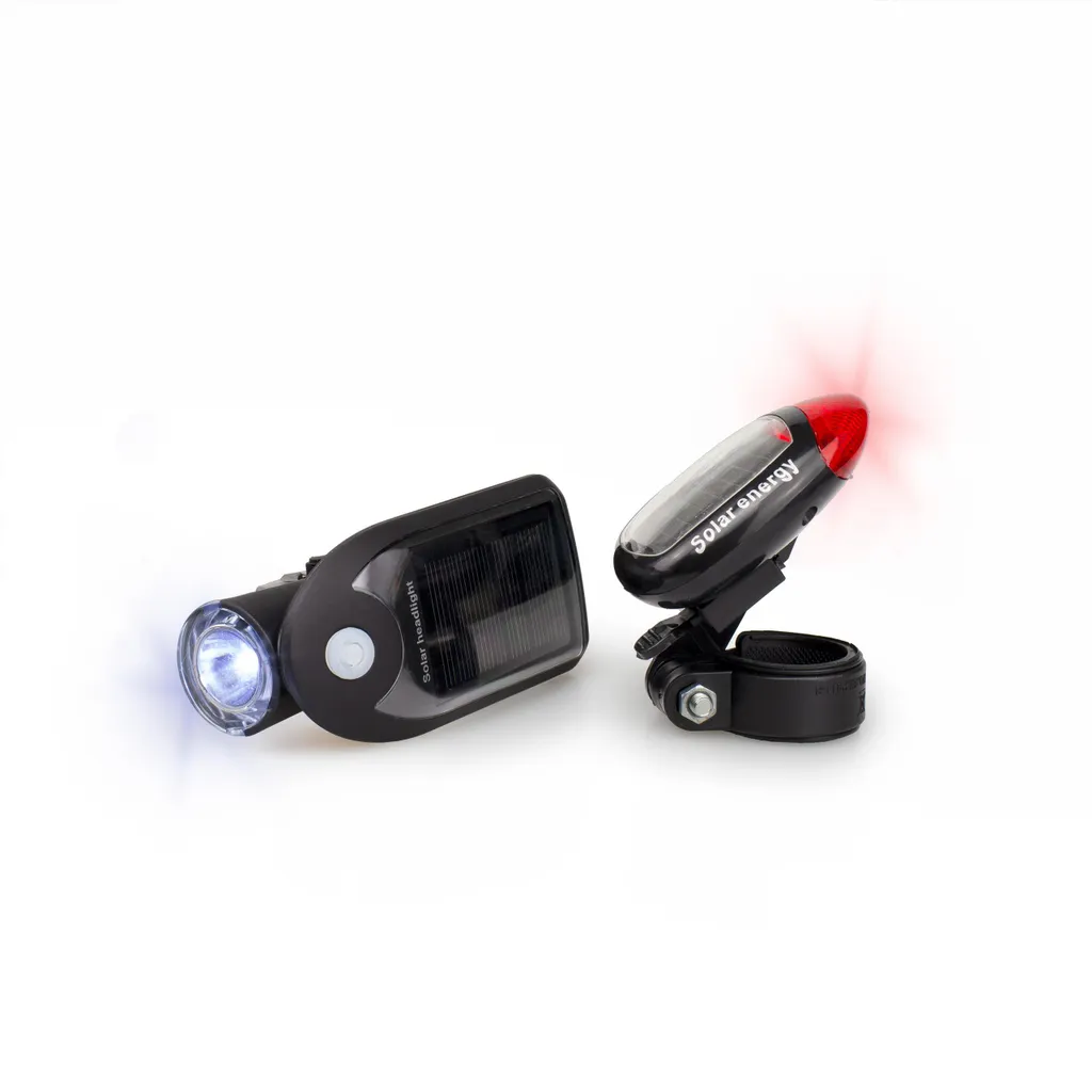 Kit feux vélo solaires USB avec éclairage avant et arrière étanches