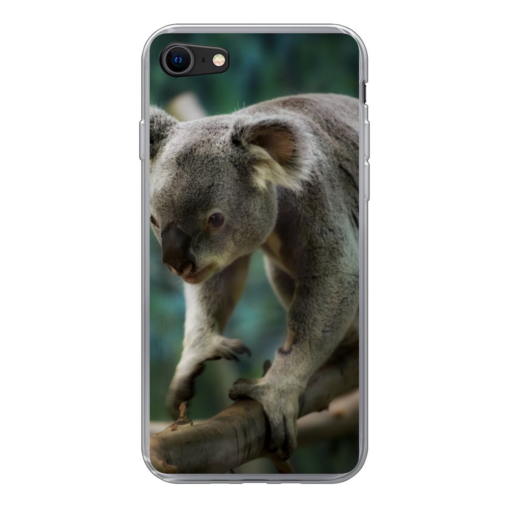 MuchoWow Handyhülle Schutzhülle Hülle für iPhone SE 2020 Koala - Baum - Klettern - Kinder - Jungen - Mädchen Silikon Softcase Handy Hülle -...