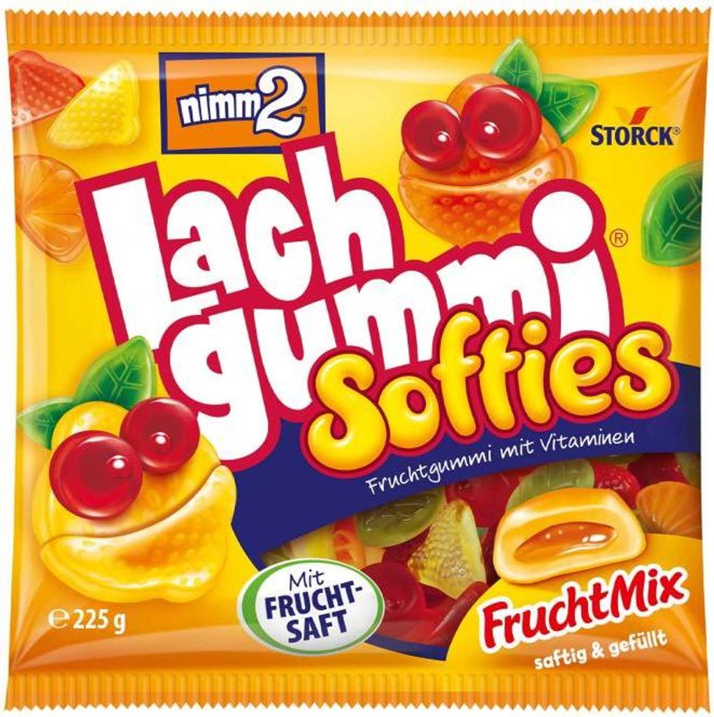 nimm2 Lachgummi - Softies Fruchtmix Original - 225g Produktbild 