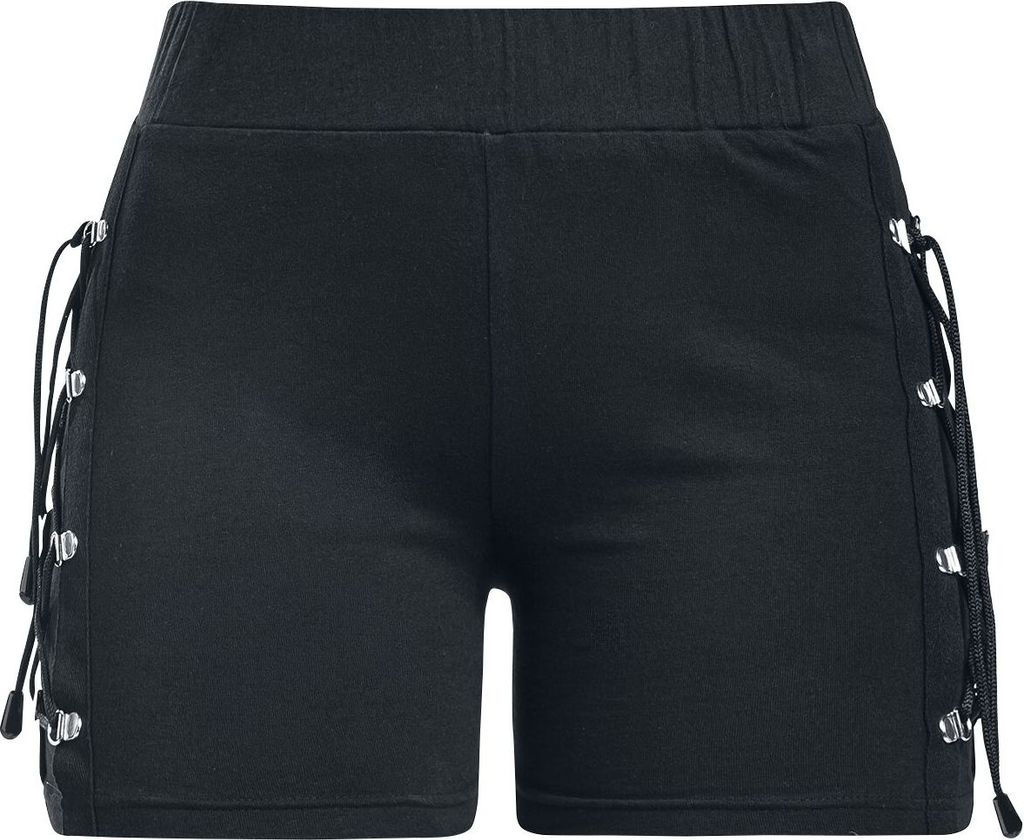 Rock Rebel by EMP Damen schwarze Hotpant mit Schnürungen XXL
