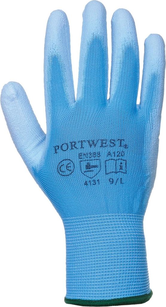 Portwest Arbeitshandschuhe mit PolyurethanBeschichtung (2 Stück/Packung) RW7024 (Large) (Blau)