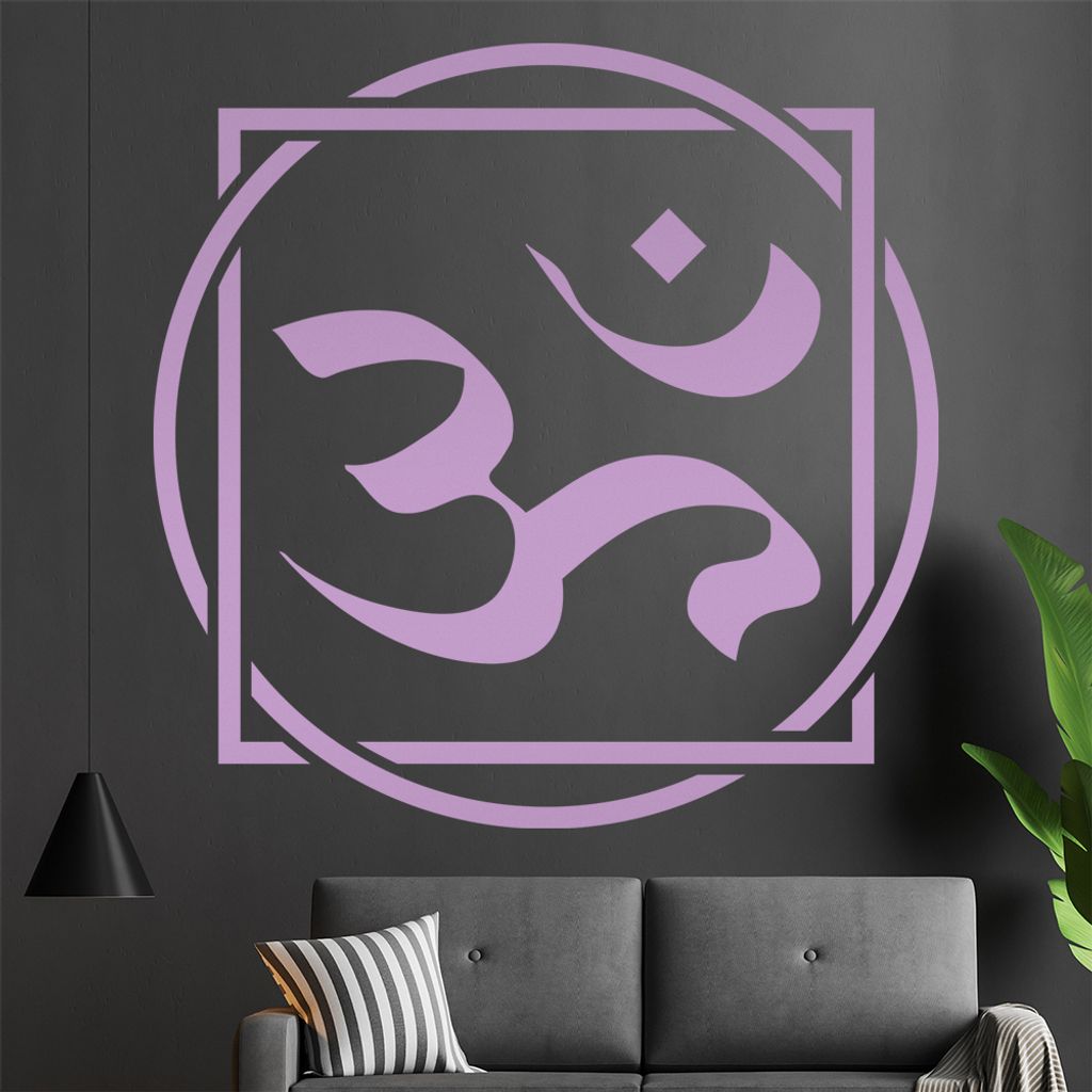 Om Wandtattoo in 6 Größen - Wandaufkleber Wall Sticker - Dekoration, Küche, Wohnzimmer, Schlafzimmer, Badezimmer