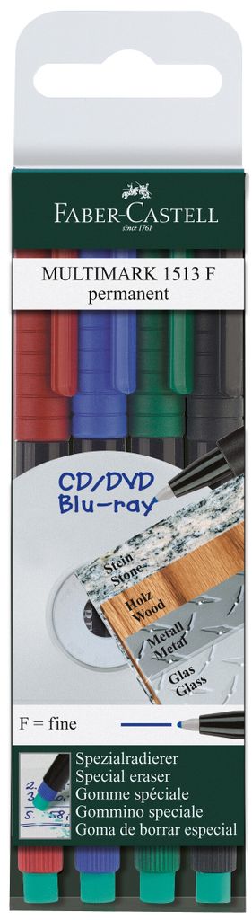 Faber- Castell MULTIMARK stały marker czarny, niebieski, Zdjęcie produktu 