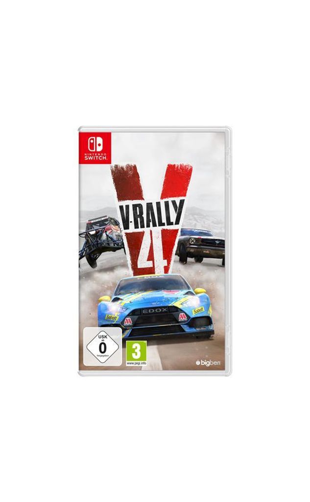 A video game cover for Nintendo Switch V-Rally 4.