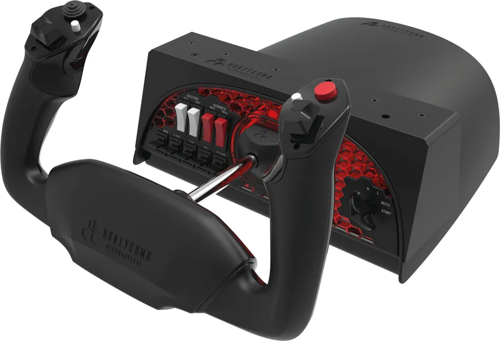 Joug de simulation Honeycomb Alpha Flight Controls avec panneau switch - 35
