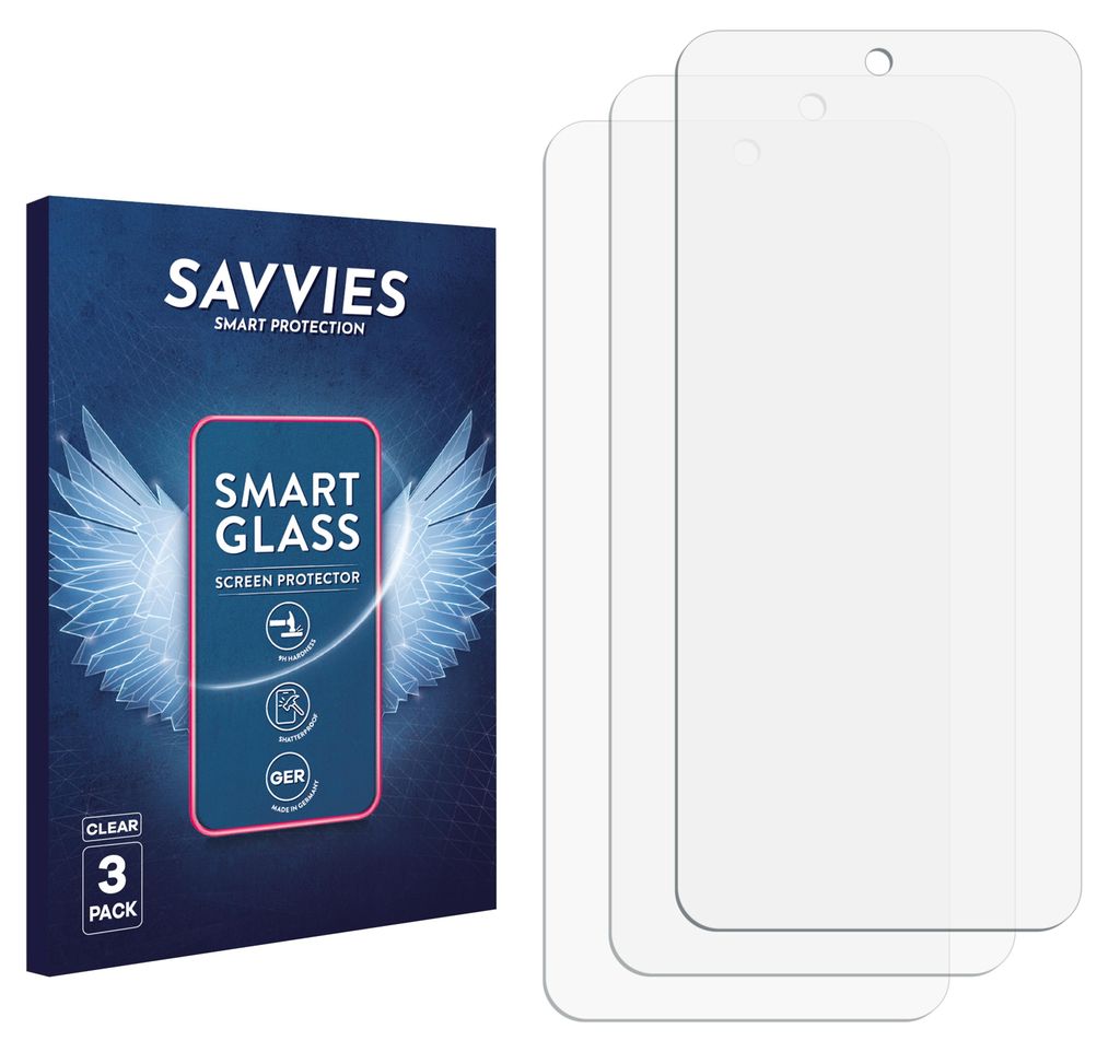 3x Savvies Schutzglas Folie für realme P4 Lite 9H Panzer Schutzfolie Glas Displayschutz klar transparent