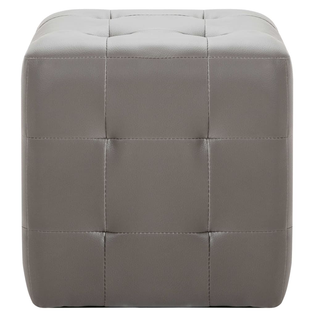 "2026 Aktion" Pouf 2 Stk. Grau 30x30x30 cm Kunstleder DEMöbel 4548381