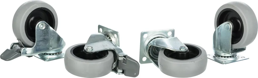 Set de roulettes directionnelles pour cage de transport Giona noire
