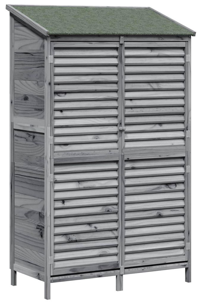 Garten Shed Grau 106 x 56 x 176,5 cm Massivholz aus Fichte