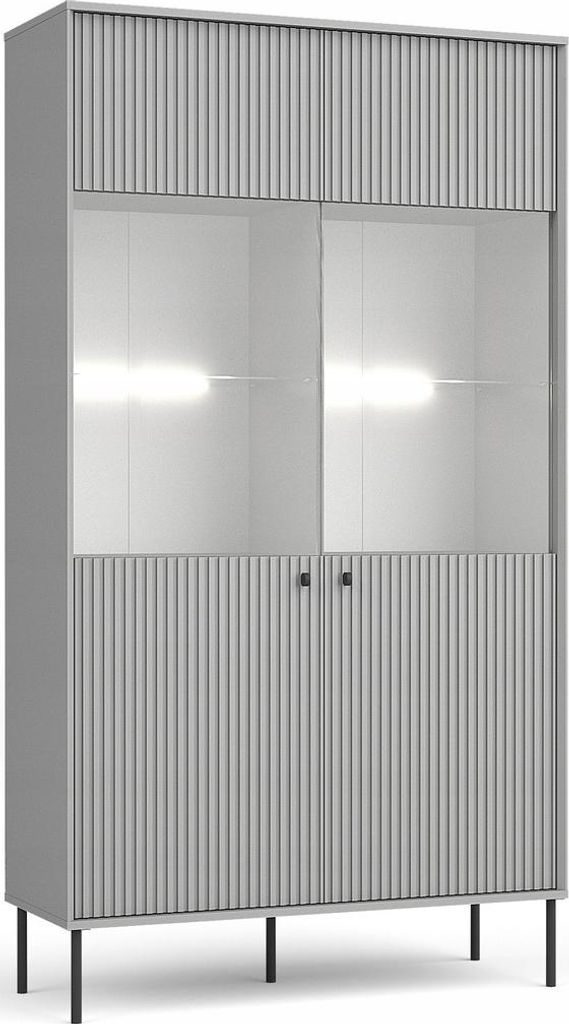MALAMBO Wohnzimmer Vitrine - grau Produktbild 