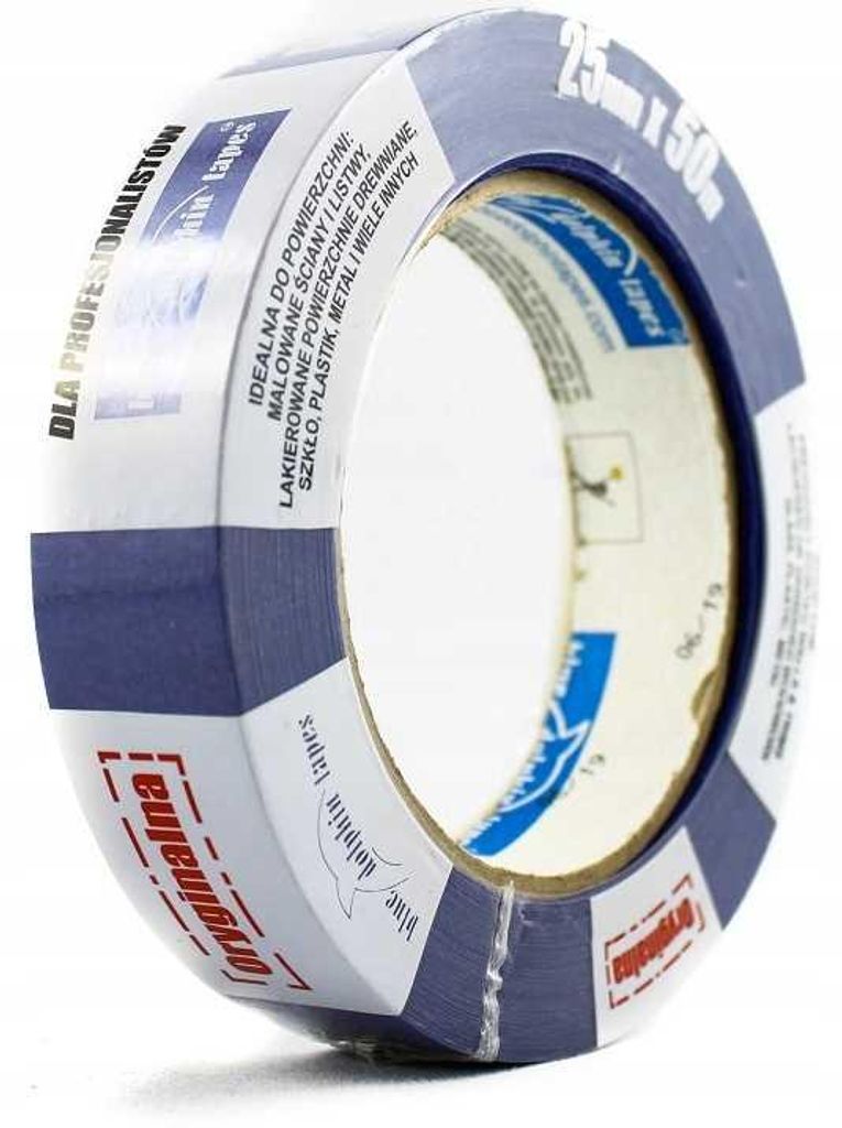Blauer Delphin schilderstape, blauw, 25 mm, 50 meter Productafbeelding 