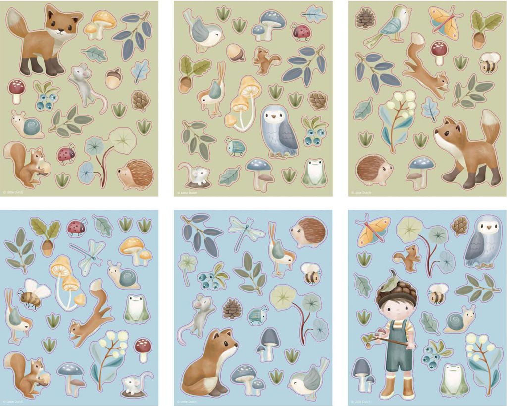 Little Dutch Aufkleberset Waldfreunde
