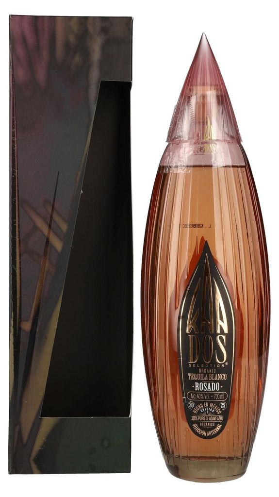Kaa Dos Selection Organic Tequila BLANCO ROSADO 100% Puro de Agave Azul 40% Vol. 0,7l in Geschenkbox