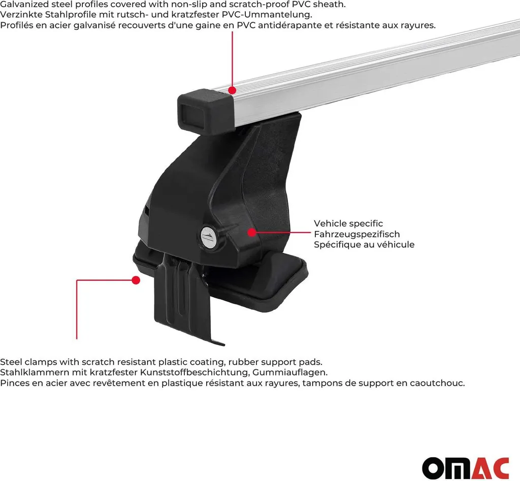 Menabo Portapacchi Acciaio Argento per Volkswagen Golf Plus 03-08 - 4