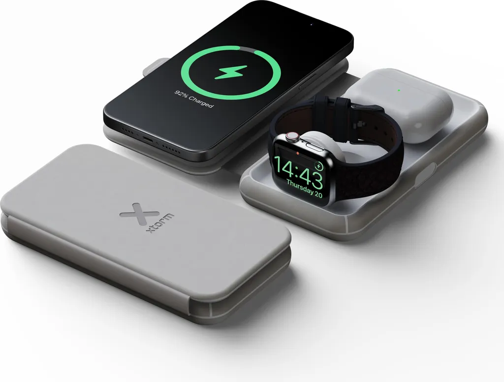 Stazione Ricarica Wireless Xtorm 15W: Minimalismo e Potenza 3-in-1
