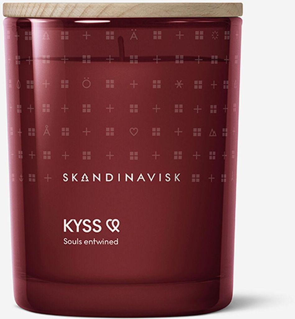 Skandinavisk Duftkerze KYSS warmes Rot 20148