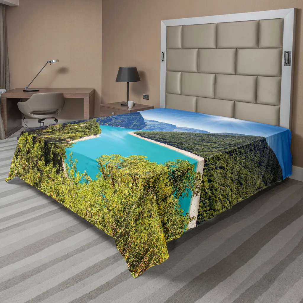 Drap plat doux Canyon de Piva, textile imprimé décoratif 275x260 cm