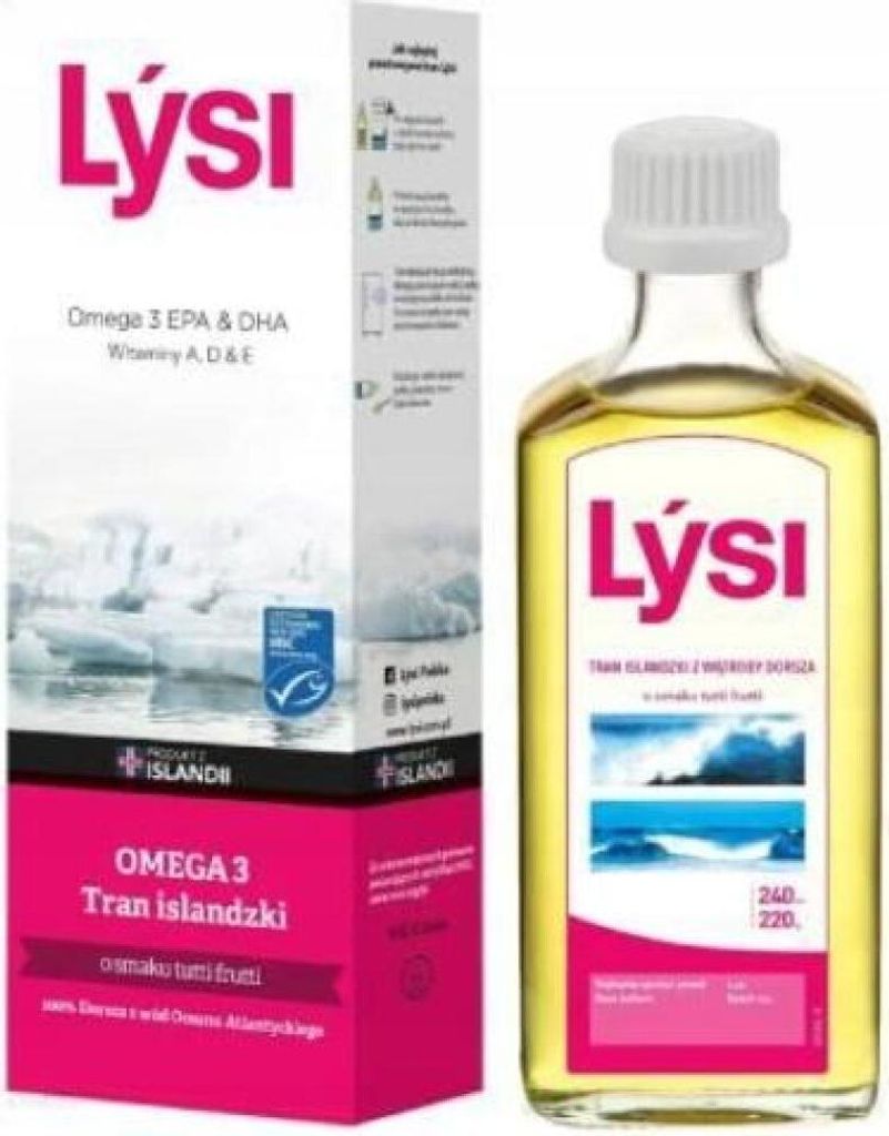 Lysi Tran Isländischer Tutti-Frutti-Geschmack OMEGA 3 DHA Produktbild 